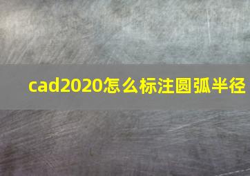 cad2020怎么标注圆弧半径