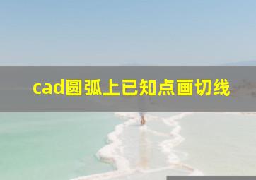 cad圆弧上已知点画切线