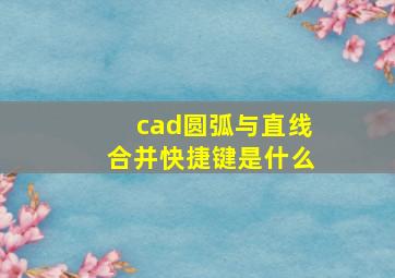 cad圆弧与直线合并快捷键是什么