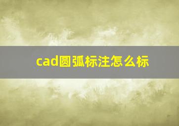 cad圆弧标注怎么标