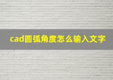 cad圆弧角度怎么输入文字