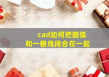 cad如何把圆弧和一根线闭合在一起