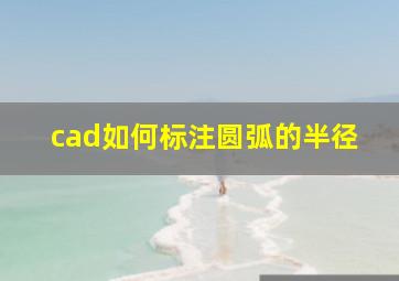 cad如何标注圆弧的半径