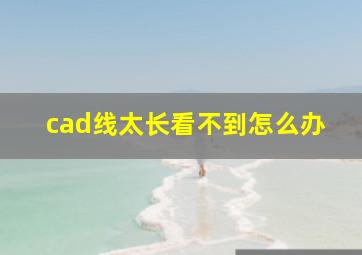 cad线太长看不到怎么办