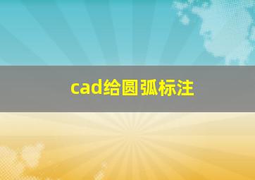 cad给圆弧标注