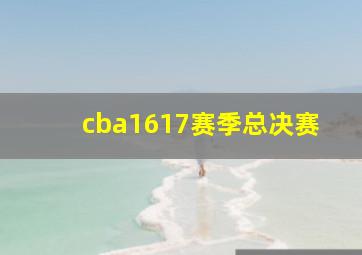 cba1617赛季总决赛