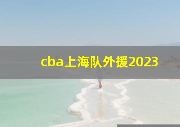 cba上海队外援2023