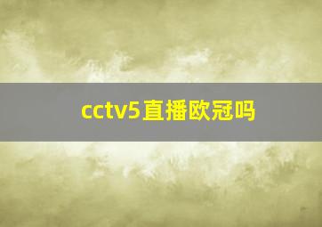 cctv5直播欧冠吗