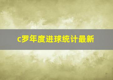 c罗年度进球统计最新