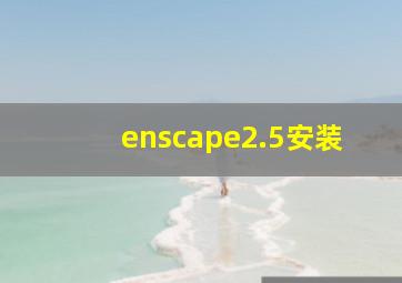 enscape2.5安装