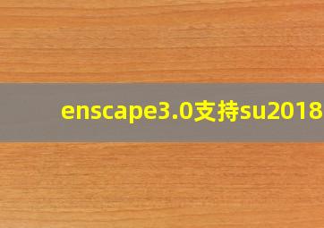 enscape3.0支持su2018吗