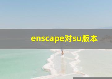 enscape对su版本