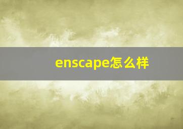 enscape怎么样