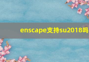 enscape支持su2018吗