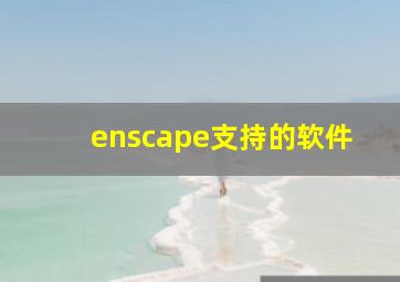 enscape支持的软件