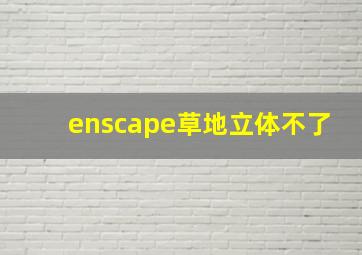 enscape草地立体不了