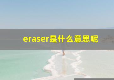 eraser是什么意思呢