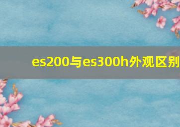 es200与es300h外观区别