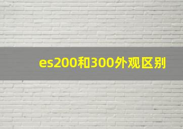 es200和300外观区别