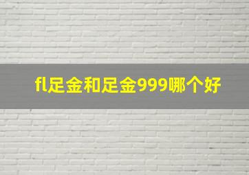 fl足金和足金999哪个好