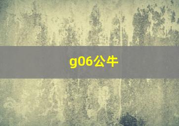 g06公牛