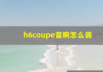 h6coupe音响怎么调