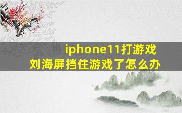 iphone11打游戏刘海屏挡住游戏了怎么办