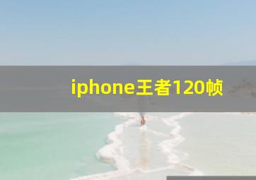 iphone王者120帧