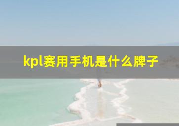 kpl赛用手机是什么牌子