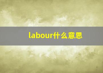 labour什么意思