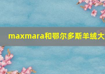 maxmara和鄂尔多斯羊绒大衣