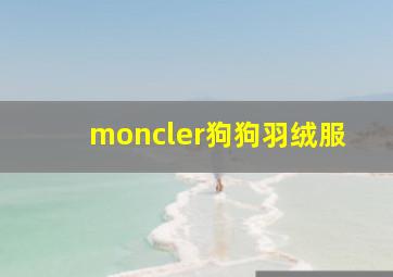 moncler狗狗羽绒服