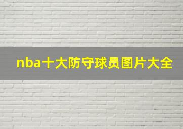 nba十大防守球员图片大全