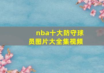 nba十大防守球员图片大全集视频