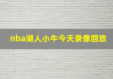 nba湖人小牛今天录像回放