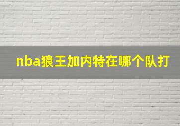 nba狼王加内特在哪个队打