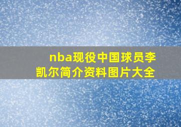 nba现役中国球员李凯尔简介资料图片大全