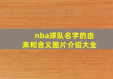 nba球队名字的由来和含义图片介绍大全