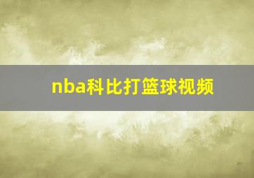 nba科比打篮球视频