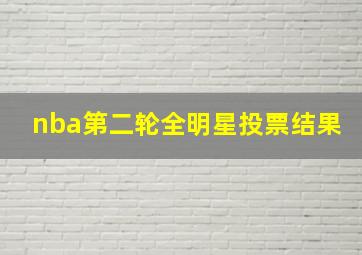 nba第二轮全明星投票结果