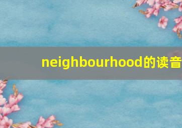 neighbourhood的读音