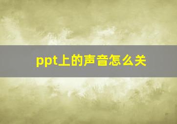 ppt上的声音怎么关