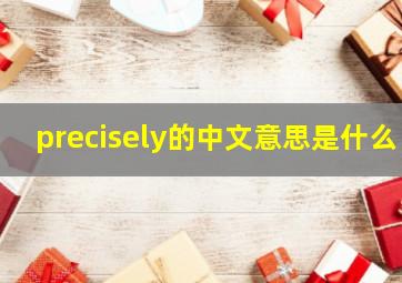 precisely的中文意思是什么