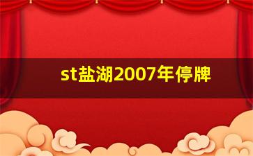 st盐湖2007年停牌