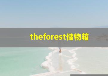 theforest储物箱