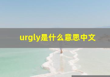 urgly是什么意思中文