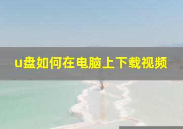 u盘如何在电脑上下载视频