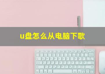 u盘怎么从电脑下歌