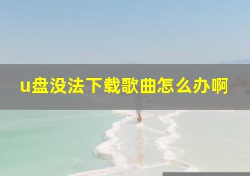 u盘没法下载歌曲怎么办啊