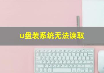 u盘装系统无法读取